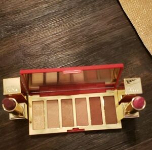 Luxurious Gold and Red Makeup Palette by Estee Lauder